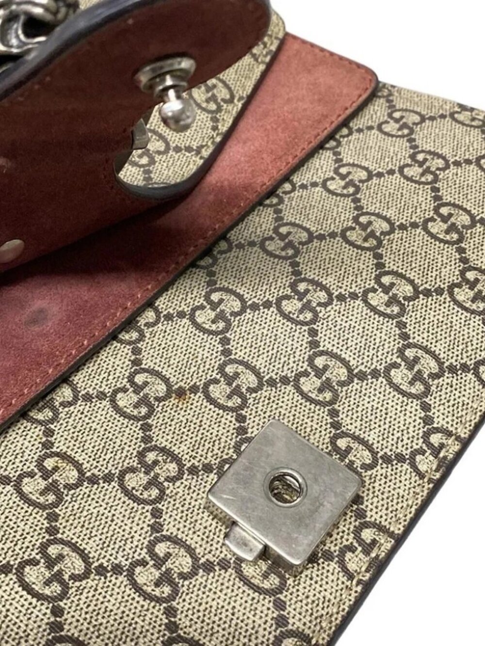 GUCCI Dionysus/GG Blooms Beige Pink Multi PVC Suede - Shoulder Bag - Picture 10 of 15